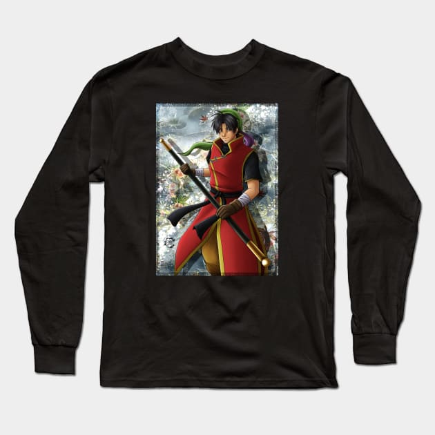 Tir McDohl - Genso Suikoden I - With Background Long Sleeve T-Shirt by Chiisa